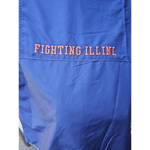 Navy Illinois Fighting Illini Button-down Shirt With Hook And Loop Close Pockets - Picture 1 of 6
